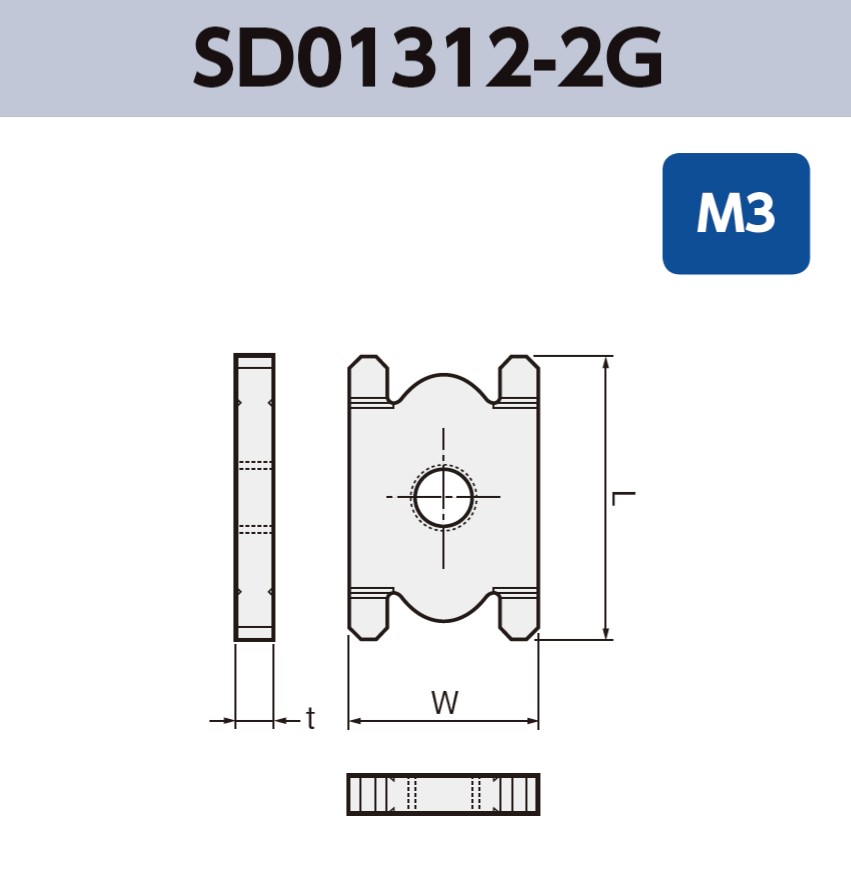 ネジ端子 (M3) SD01312-2G 基板実装用 SMT 表面実装 RoHS指令対応品