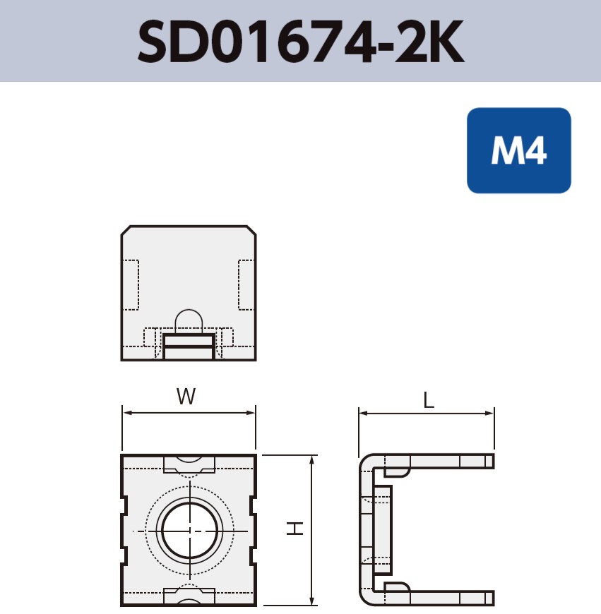 ネジ端子 (M4) SD01674-2K 基板実装用 SMT 表面実装 RoHS指令対応品