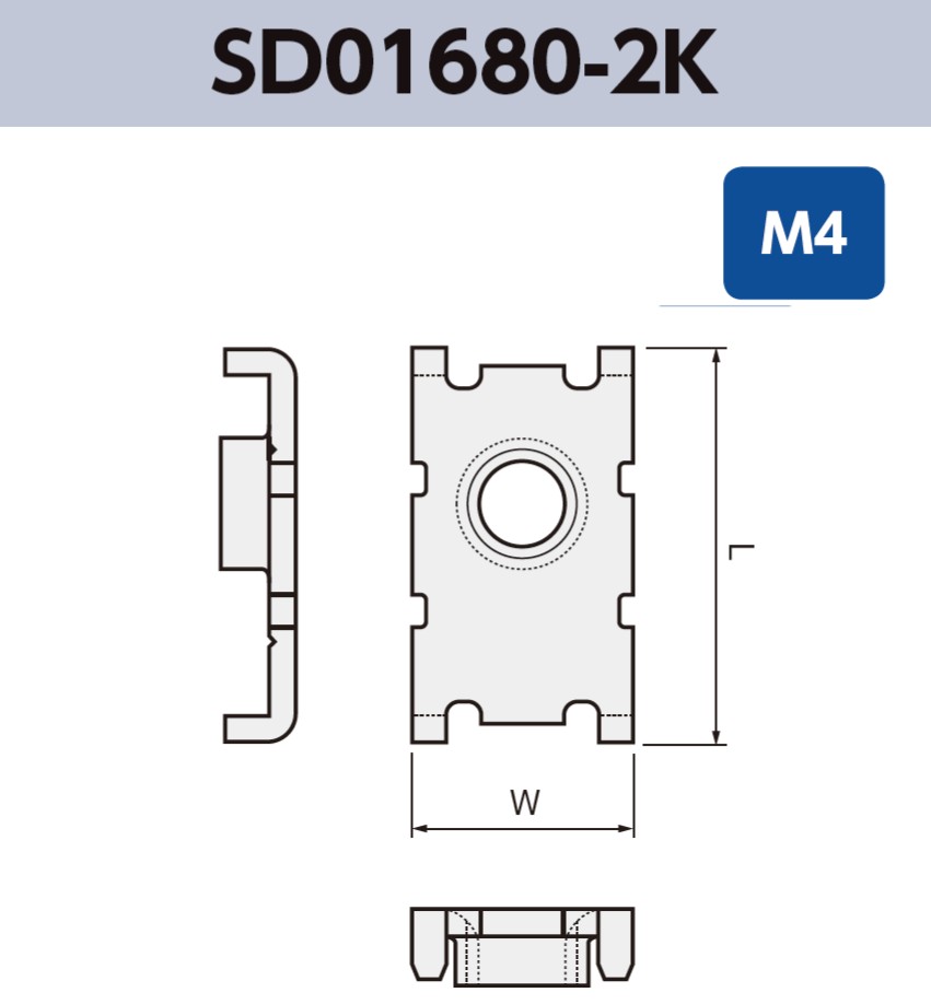 ネジ端子 (M4) SD01680-2K 基板実装用 SMT 表面実装 RoHS指令対応品