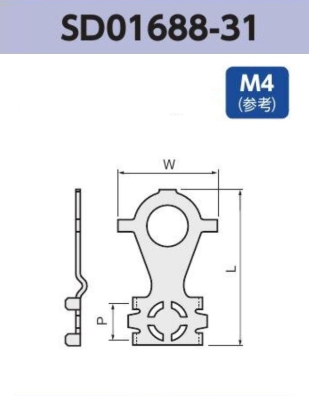 アース端子 SD01688-31 基板実装用 SMT対応 RoHS指令対応品