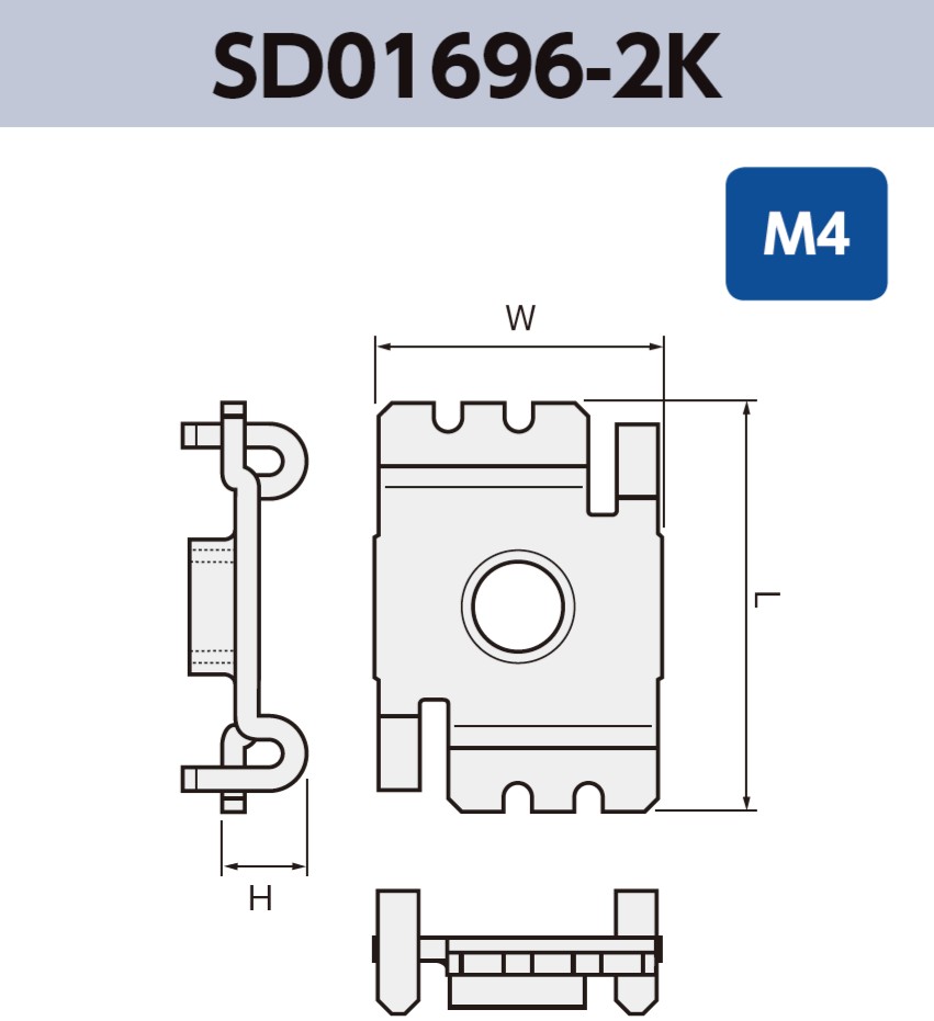 ネジ端子 (M4) SD01696-2K 基板実装用 SMT 表面実装 RoHS指令対応品