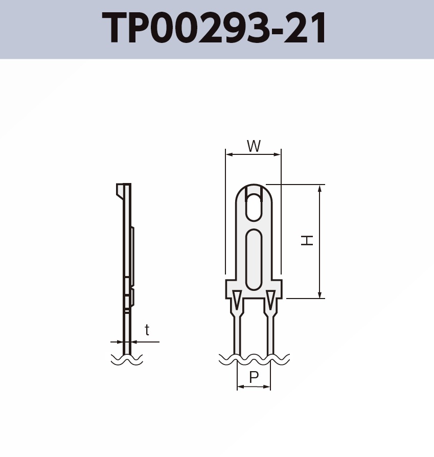 チェック端子 TP00293-21 基板実装用 ラジアルリードテーピング RoHS指令対応品