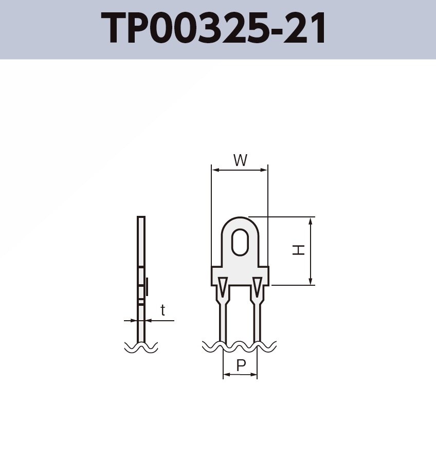 チェック端子 TP00325-21 基板実装用 ラジアルリードテーピング RoHS指令対応品