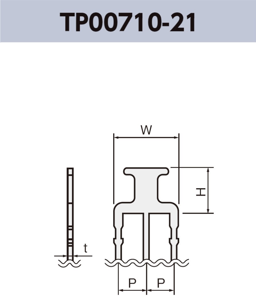 ワイヤー用端子 TP00710-21 基板実装用 ラジアルリードテーピング RoHS指令対応品